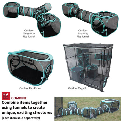 , Cat Toys, Outdoor Mega Kit Cat Furniture, Black, O/S