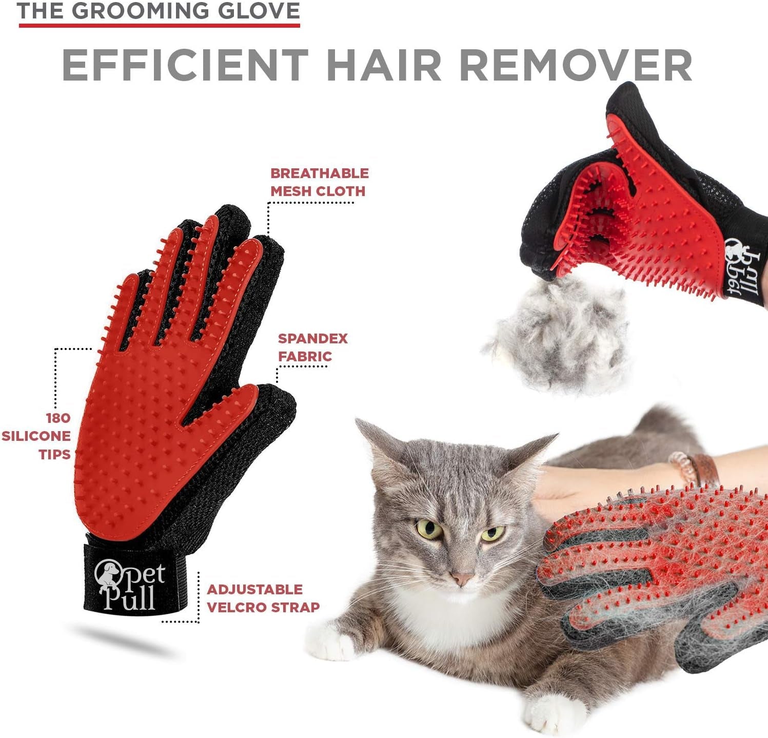 Complete Professional Pet Grooming Kit, Self Cleaning Slicker Dog Brush, Pro Grooming Brush Effectively Reduces Shedding Fur, Pet Hair Remover Brush Gloves, Combo Gift Set