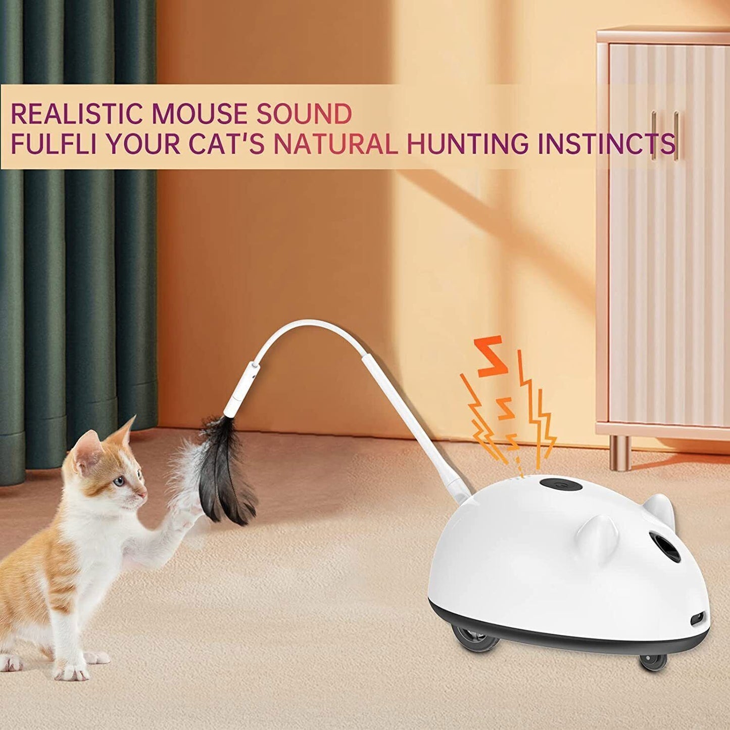 Interactive Cat Toys for Indoor Cats Electronic Cat Exercise Toys Cat Mouse Toys